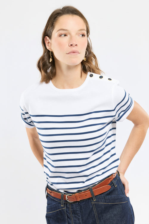 Marinière col boutonné - coton léger - Armor-lux - 3