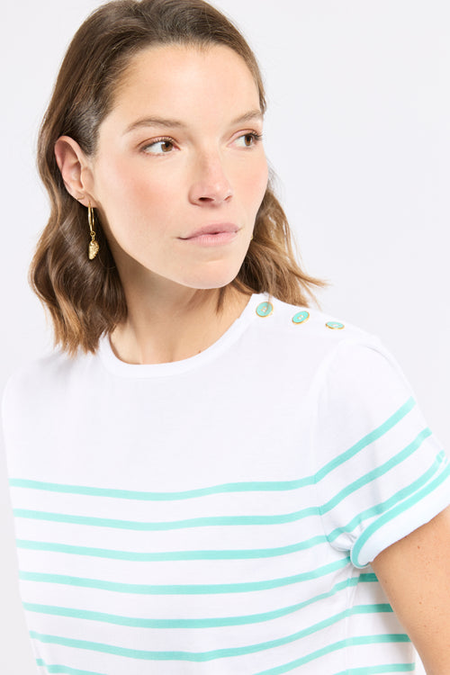 Marinière col boutonné - coton léger - Armor-lux - 2