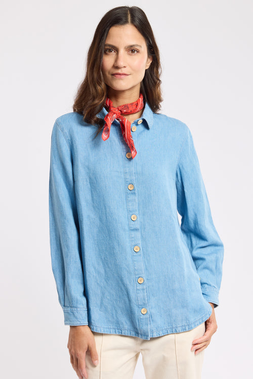 Chemise denim Héritage - lyocel et lin - Armor-lux - 4