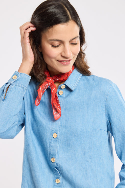 Chemise denim Héritage - lyocel et lin - Armor-lux - 5