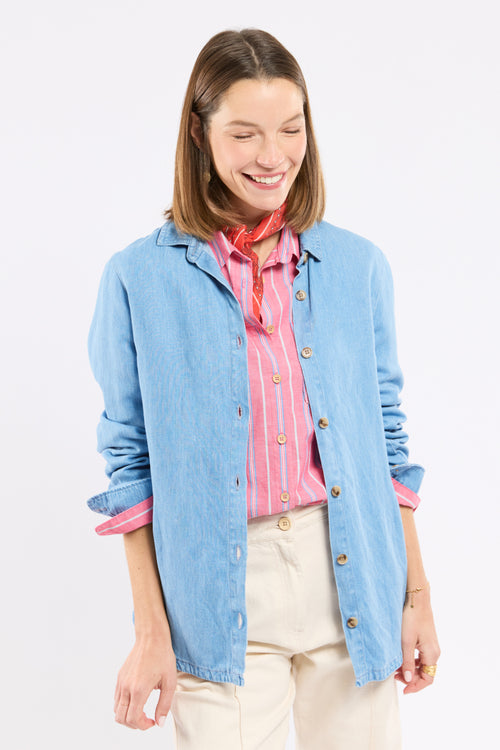 Chemise denim Héritage - lyocel et lin - Armor-lux - 1