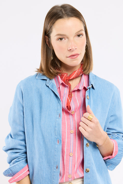 Jeanshemd Héritage – Lyocell und Leinen - Armor-lux - 5