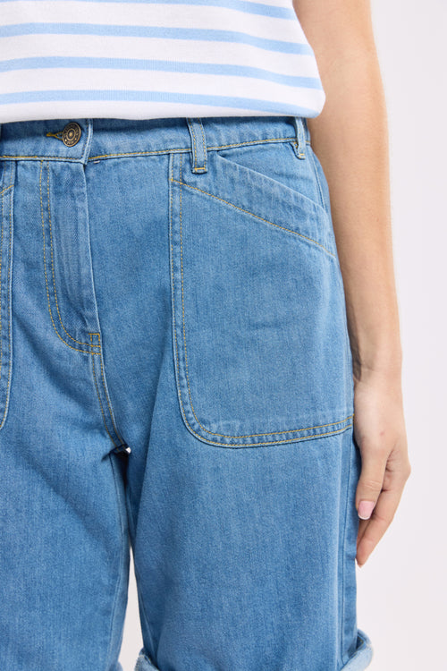 Denim bermuda shorts - cotton - Armor-lux - 2