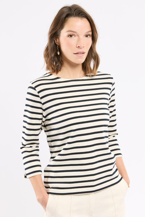 Matrosenshirt mit 3/4-Ärmeln – Bio-Baumwolle - Armor-lux - 2