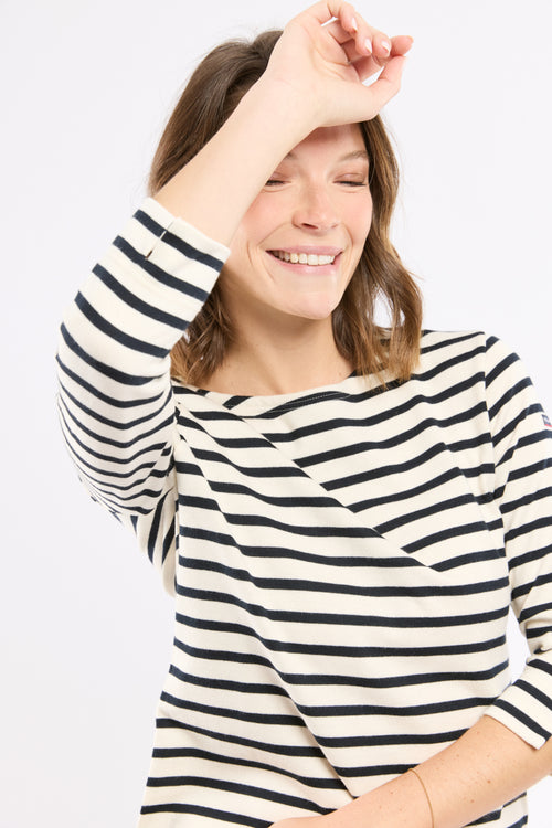 3/4-sleeve striped shirt - organic cotton - Armor-lux - 3