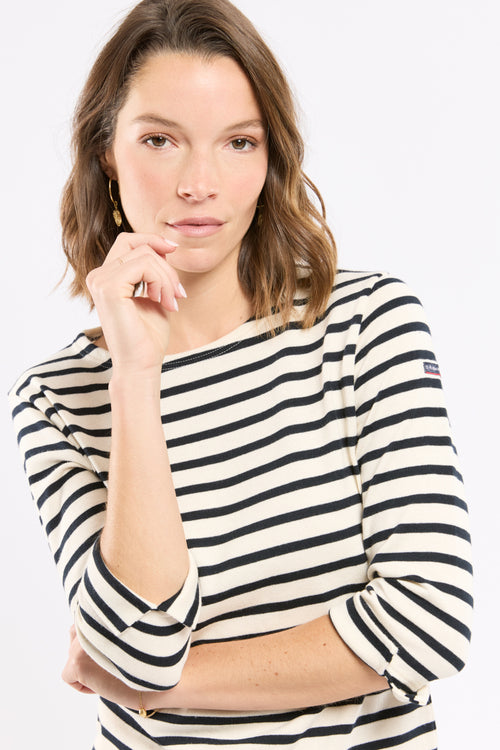 3/4-sleeve striped shirt - organic cotton - Armor-lux - 1