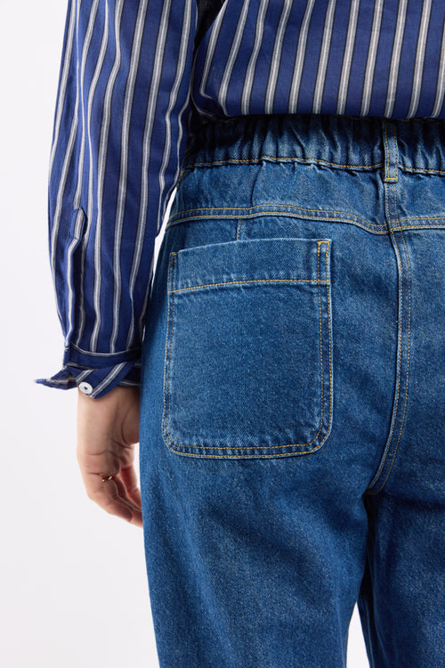 Elasticated waist jeans - cotton - Armor-lux - 5