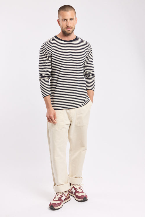 Heritage Breton striped shirt - cotton and linen - Armor-lux - 4