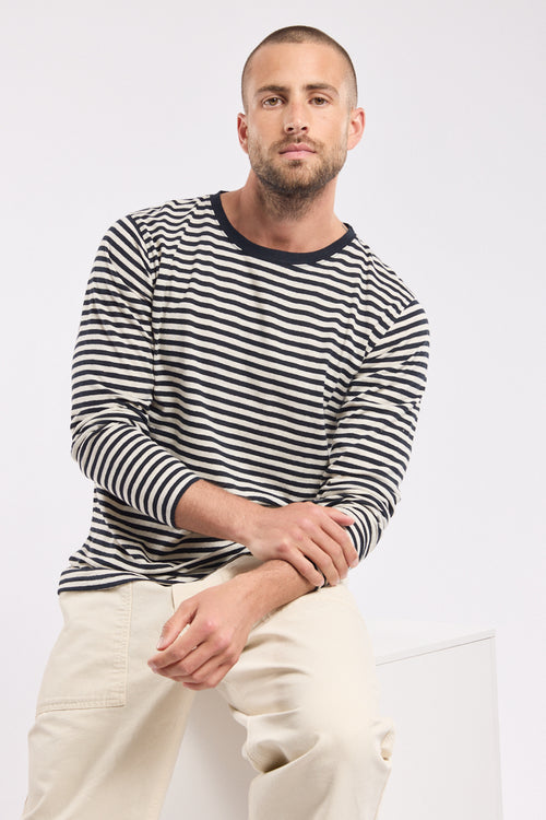 Heritage Breton striped shirt - cotton and linen - Armor-lux - 1