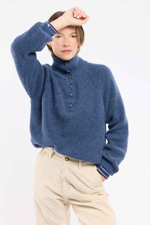 Truckerkragen-Pullover - Alpaka und Wolle - Armor-lux - 1