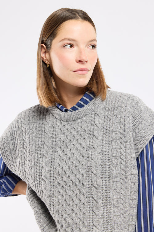 Ärmelloser Pullover - Wolle - Armor-lux - 2
