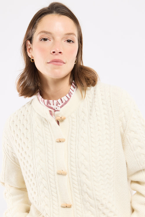 Héritage buttoned cardigan - wool - Armor-lux - 4