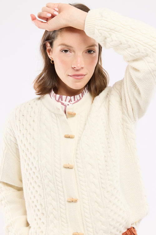 Héritage buttoned cardigan - wool - Armor-lux - 3