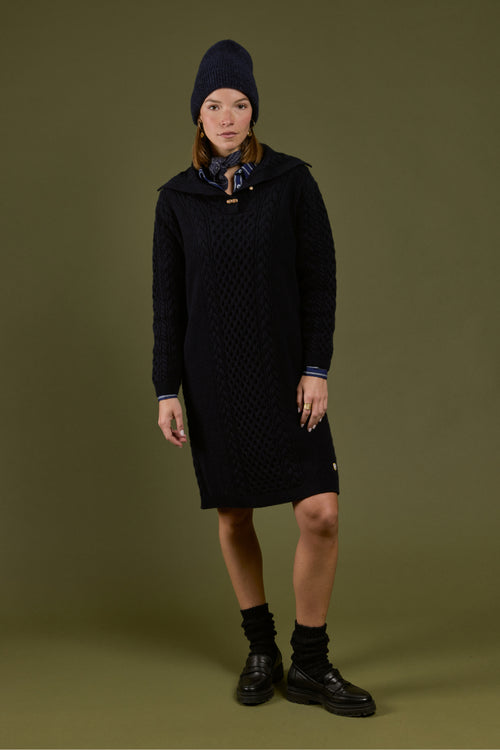 Zopfstrick-Kleid - Wolle - Armor-lux - 1