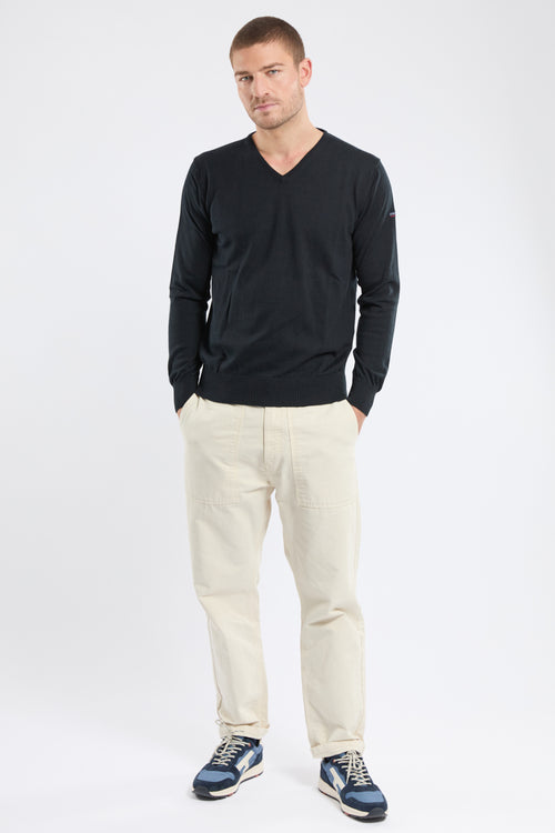 Pull col V Henvic - coton - Armor-lux - 1