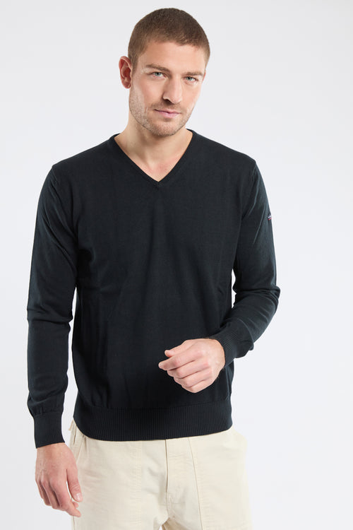 Pullover mit V-Ausschnitt „Henvic - aus Baumwolle - Armor-lux - 1