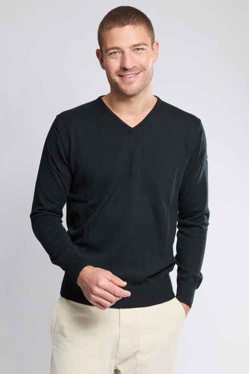 V neck jumper Henvic - cotton - Armor-lux - 4