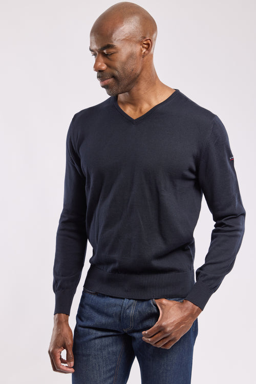V neck jumper Henvic - cotton - Armor-lux - 4
