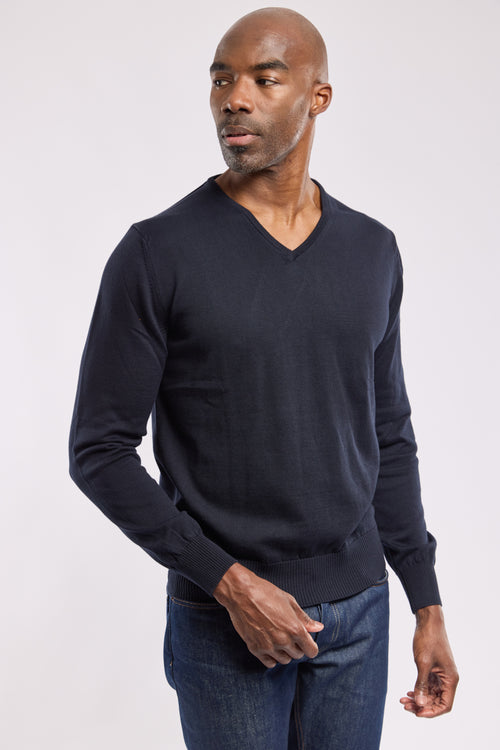 Pull col V Henvic - coton - Armor-lux - 1