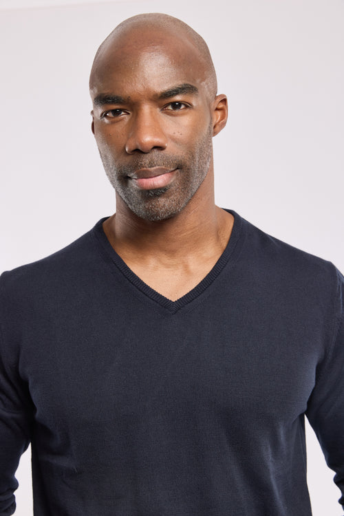 V neck jumper Henvic - cotton - Armor-lux - 3