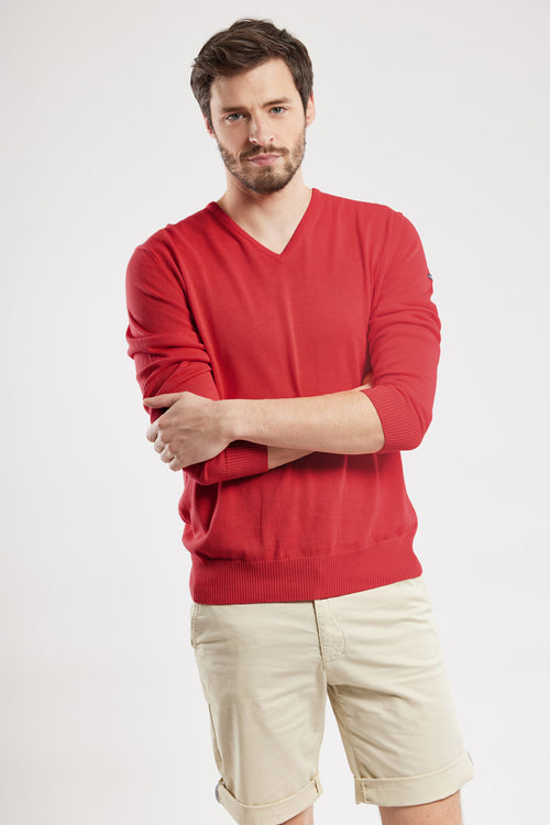 Pullover mit V-Ausschnitt – Baumwolle - Armor-lux - 1