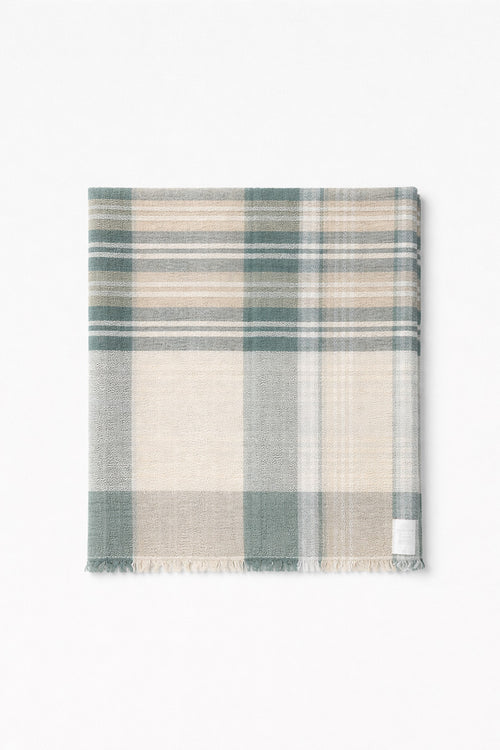 Foulard carreaux - lin et coton - Armor-lux - 2