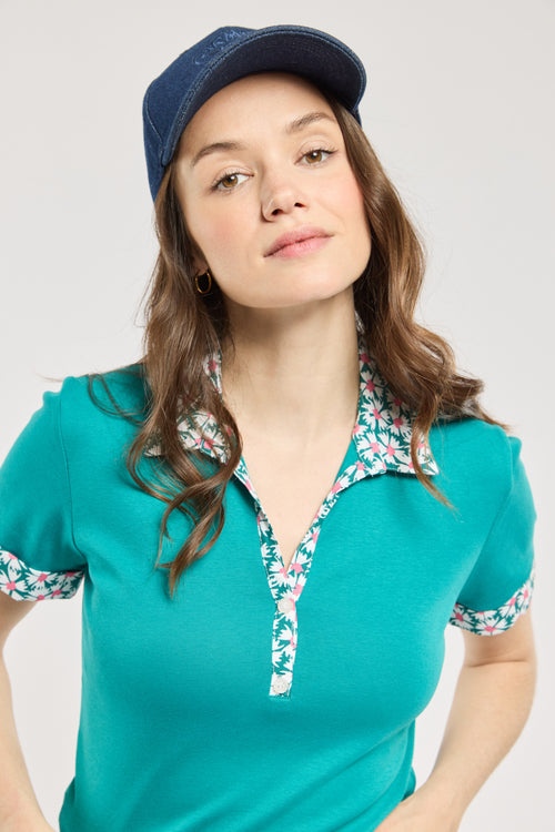Polo motifs fleuris - coton - Armor-lux - 2