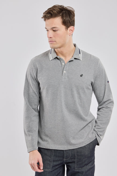 Long-sleeve piqué polo - Armor-lux - 1