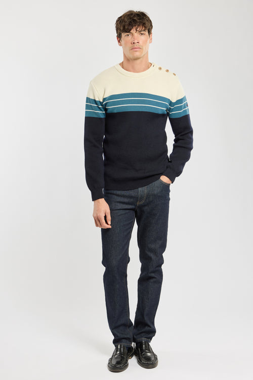 Pull marin bloc color - laine - Armor-lux - 3