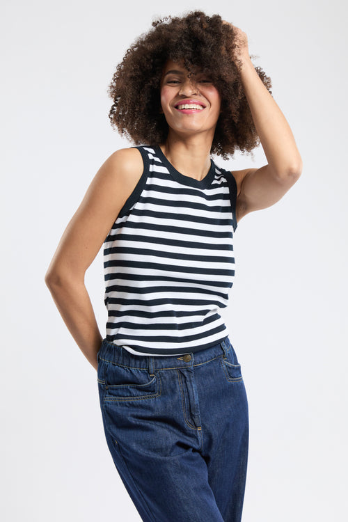 Débardeur rayé Saint-Cast - coton - Armor-lux - 1