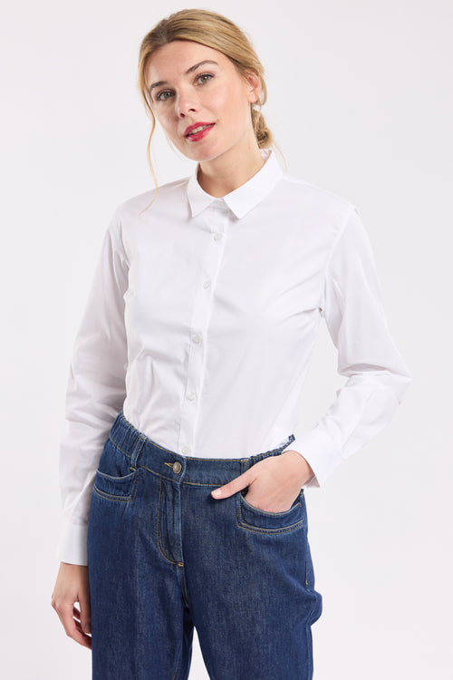 Schmal geschnittene, einfarbige Bluse - Armor-lux - 1