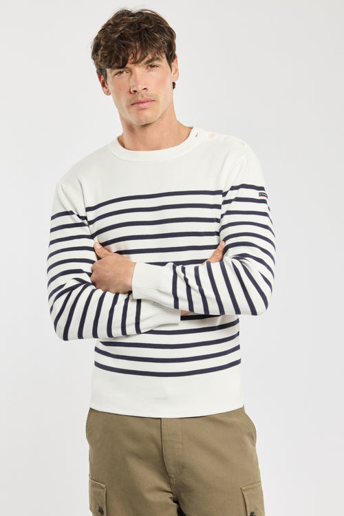 Pull marin rayé Groix - coton - Armor-lux - 1