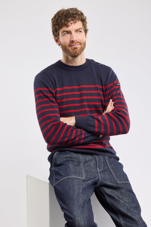 Striped fisherman jumper Groix- cotton - Armor-lux - 1