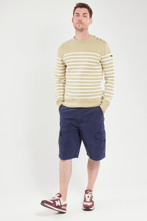 “Groix” nautical striped cotton jumper | Men | Armor-lux - Armor-lux - 1