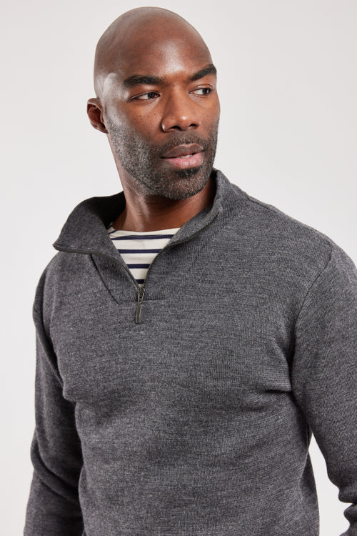 Quarter zip sweater Guisseny - wool - Armor-lux - 4