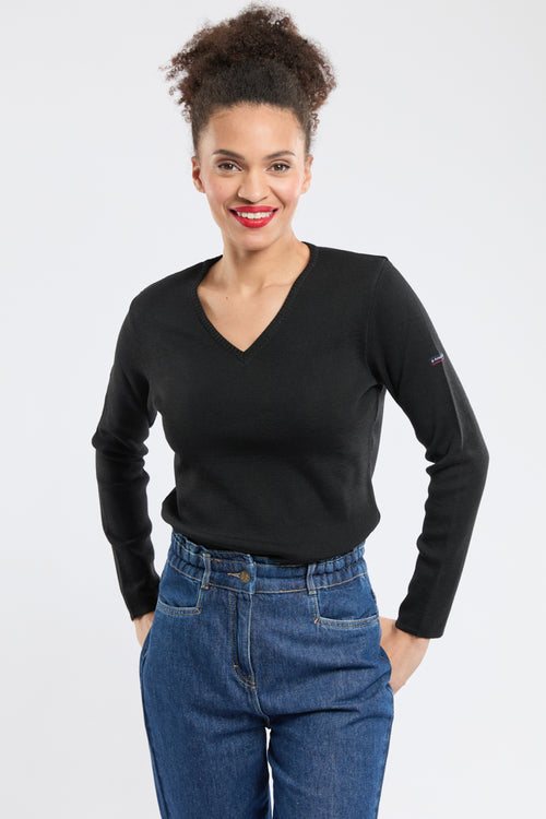 V-neck jumper - wool and acrylic - Armor-lux - 3