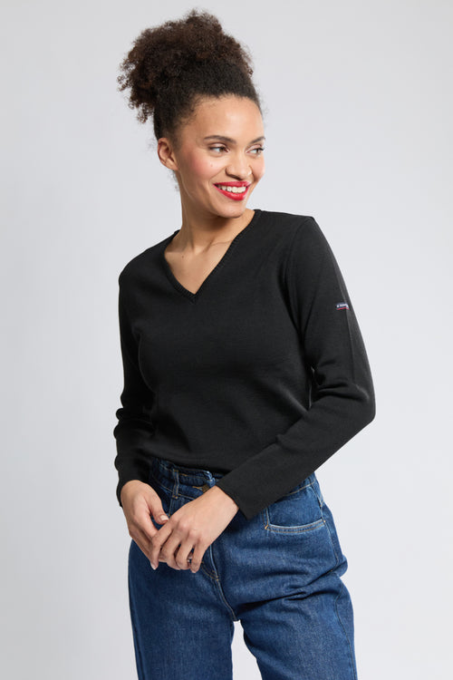 V-neck jumper - wool and acrylic - Armor-lux - 1