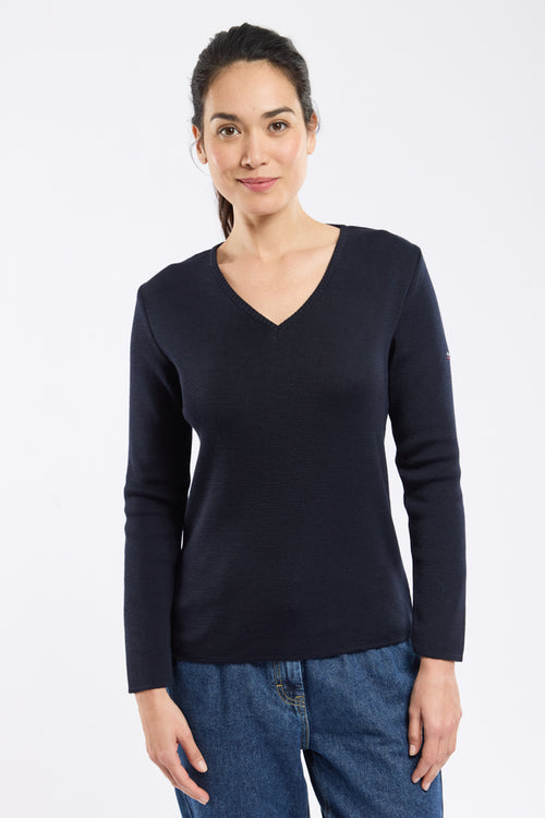 Pull col V Locminé - laine et acrylique - Armor-lux - 1