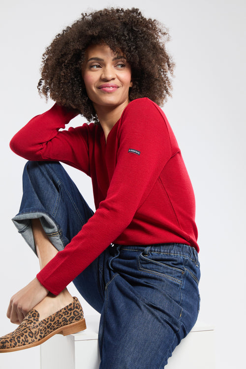 Pull col V Locminé - laine et acrylique - Armor-lux - 1