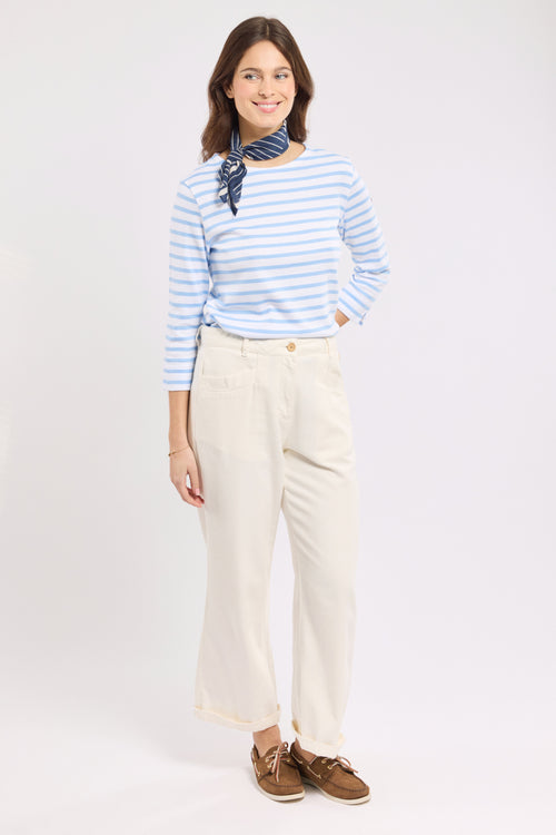 3/4 length sleeve Breton striped shirt - rustic cotton - Armor-lux - 3