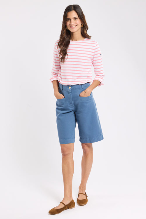 3/4 length sleeve Breton striped shirt - rustic cotton - Armor-lux - 3