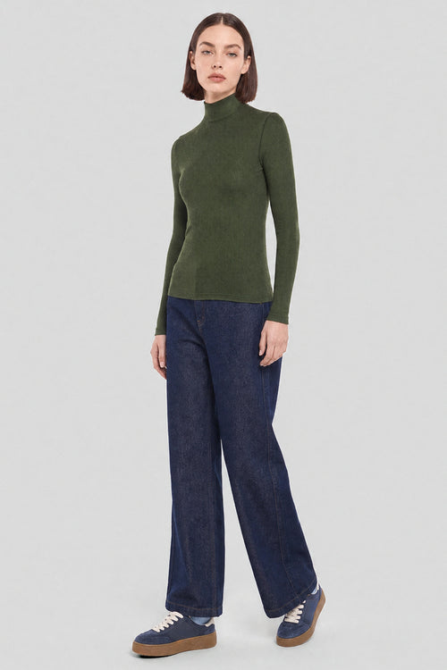 Roll-neck T-shirt - wool and silk - Armor-lux - 3