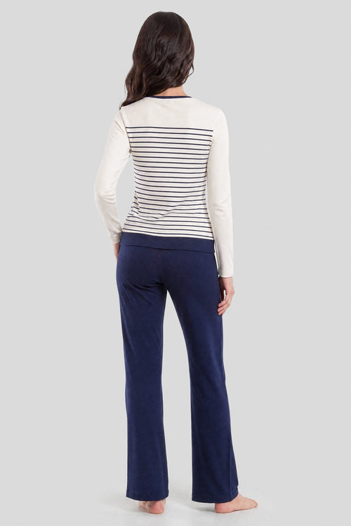 Pyjama rayé long - coton - Armor-lux - 4
