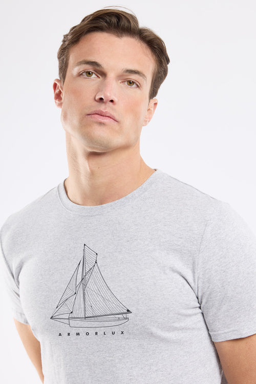 Screen-printed T-shirt - lightweight cotton - Armor-lux - 1
