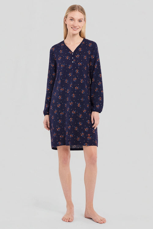 Printed nightgown - cotton - Armor-lux - 1