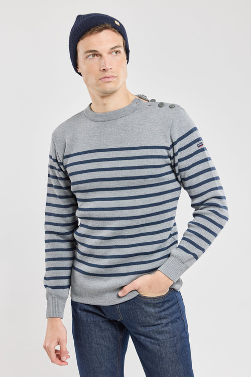 Paimpol striped navy jumper - wool - Armor-lux - 2