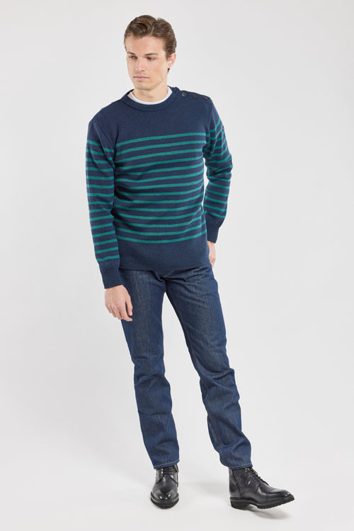 Paimpol striped navy jumper - wool - Armor-lux - 4
