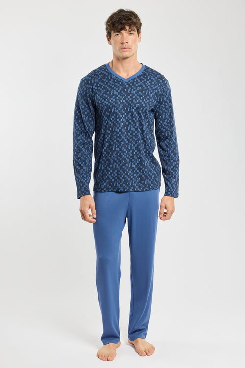 V-neck pyjamas - cotton - Armor-lux - 1