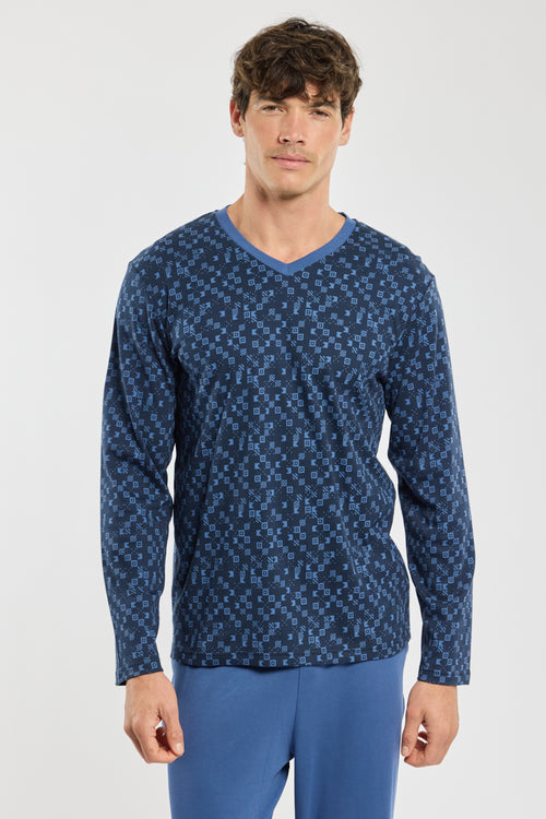 V-neck pyjamas - cotton - Armor-lux - 3
