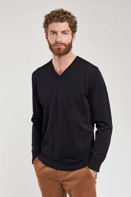 V-neck sweater Noyal - merino wool - Armor-lux - 1
